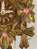 100-1-9BL-BF 5 Leaf 1 Bird 1Day Painted Cuckoo Clock