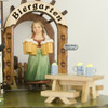 664TZenzi Musical Bavarian Beer Garden Chalet 1 Day Cuckoo Clock