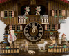 6753T Musical Girl Feeding Goat Chalet 1 Day Cuckoo Clock