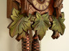 97-9 Carved Green Leaves Deer and Birds 1 Day Cuckoo Clock