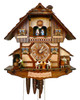 8TMT1383-9 Musical Beer Drinkers and Keg Tapper Chalet 8 Day Cuckoo Clock