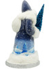 11418S Santa Blue Beaded Schaller Paper Mache Candy Container