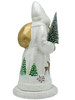 1938S White Pearlized Santa with Deer painting from Ino Schaller Paper Mache