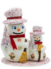 235-1 Snowman Family Candy Decor Schaller Paper Mache Candy Container