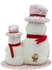 235-1 Snowman Family Candy Decor Schaller Paper Mache Candy Container