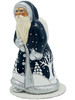 1619 Dark Blue Santa with Snow Scene from Ino Schaller