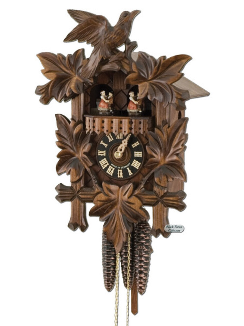 600-3TNU Carved Musical 1 Day Cuckoo Clock