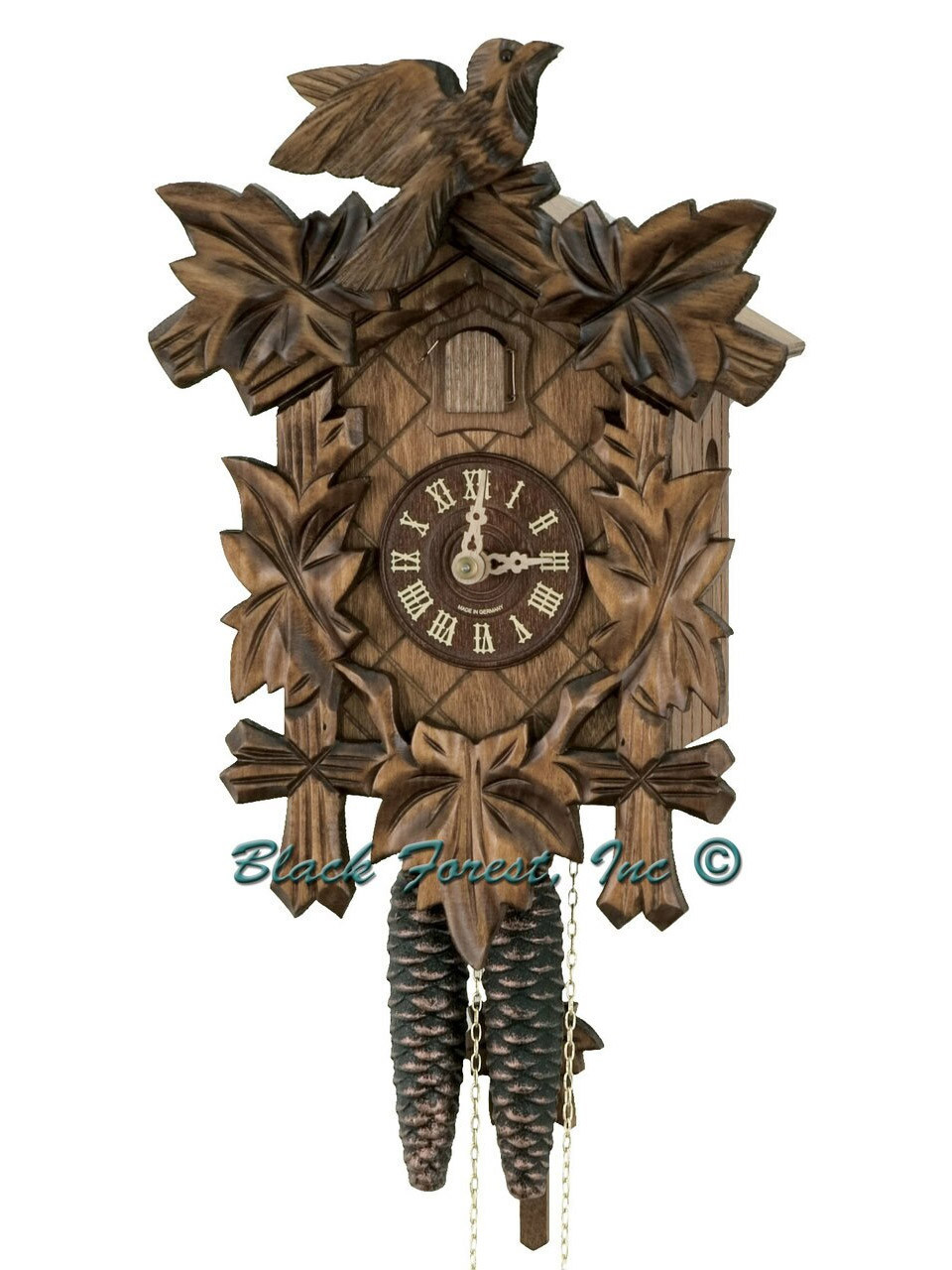 528 5 Leaf 1 Bird 1Day Cuckoo Clock