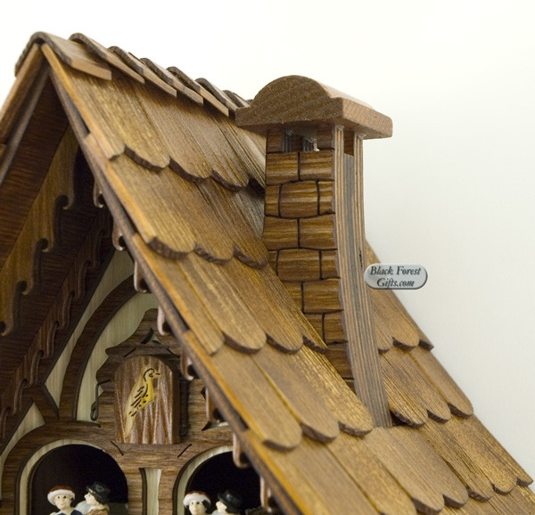 6744T Musical Fighting Goats Chalet 1 Day Cuckoo Clock