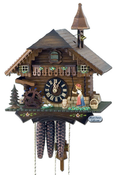 619M Musical Bell Ringer Chalet 1 Day Cuckoo Clock