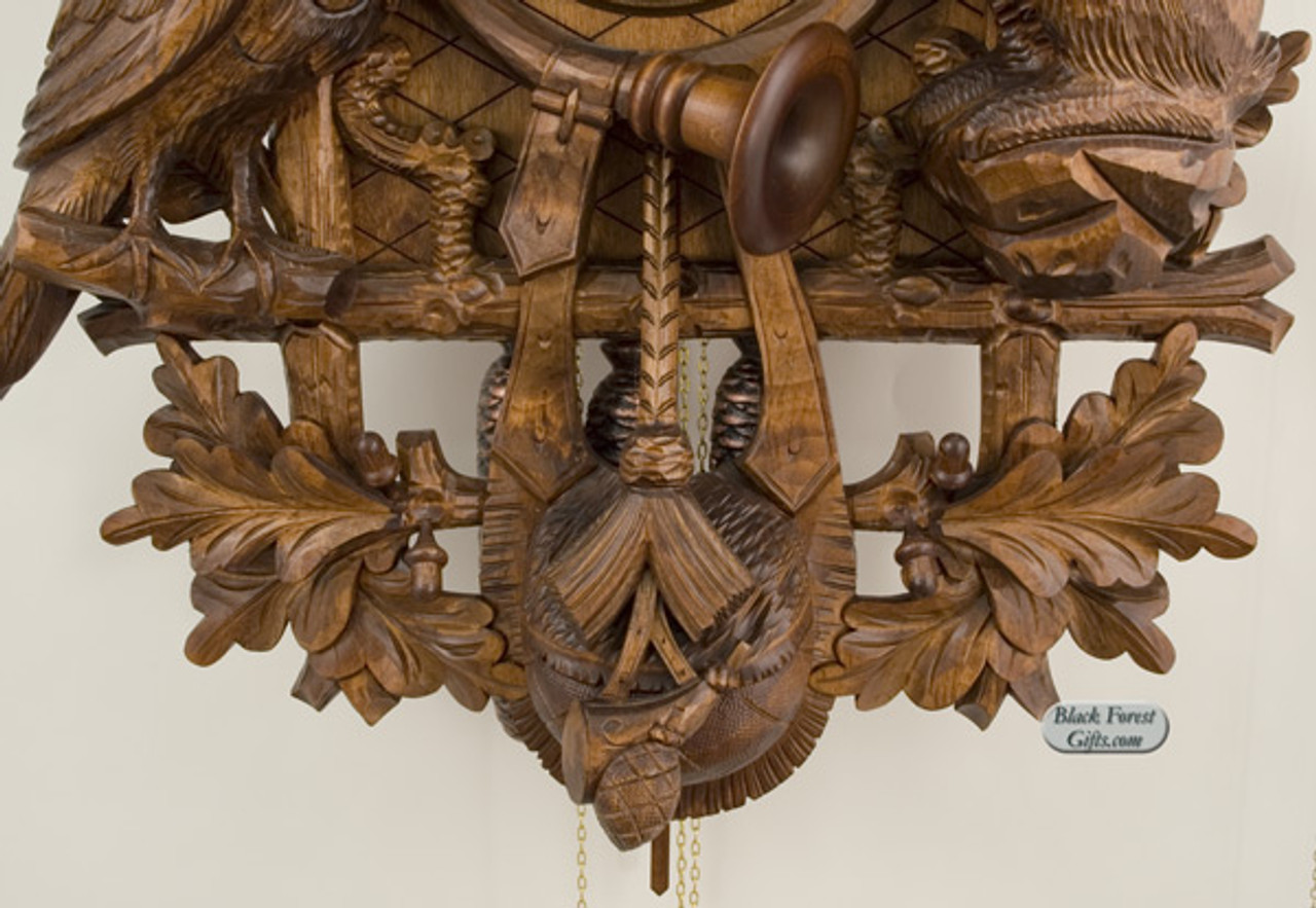 8634-9TNU Hones Large 8 Day Hunters Cuckoo Clock
