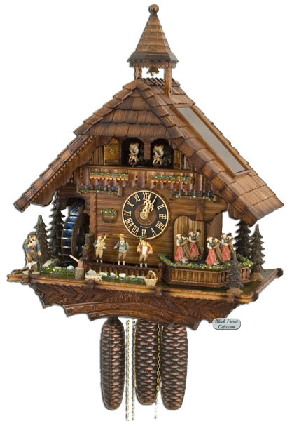 86200T Hones 8 Day Real Water Wheel Cuckoo Clock