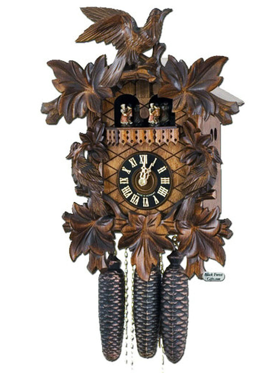 8601-5t Hones 8 Day Musical Carved Cuckoo Clock