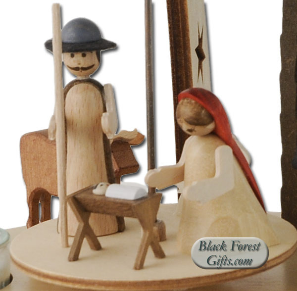 085469 German Tea Light Christmas Story Pyramid