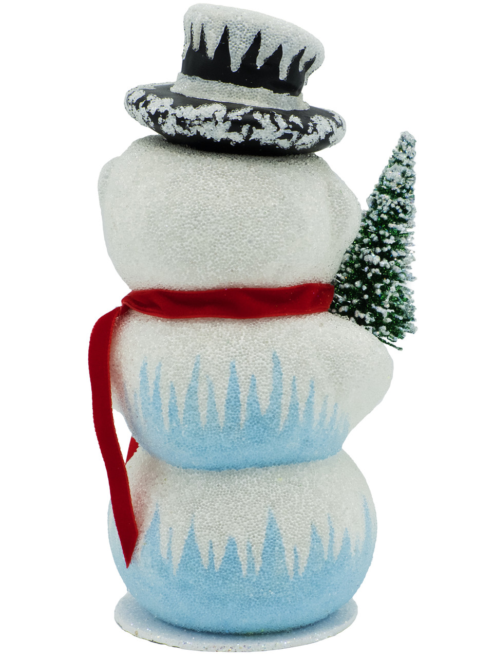 1850-4 Snowman with Tree Schaller Paper Mache Candy Container
