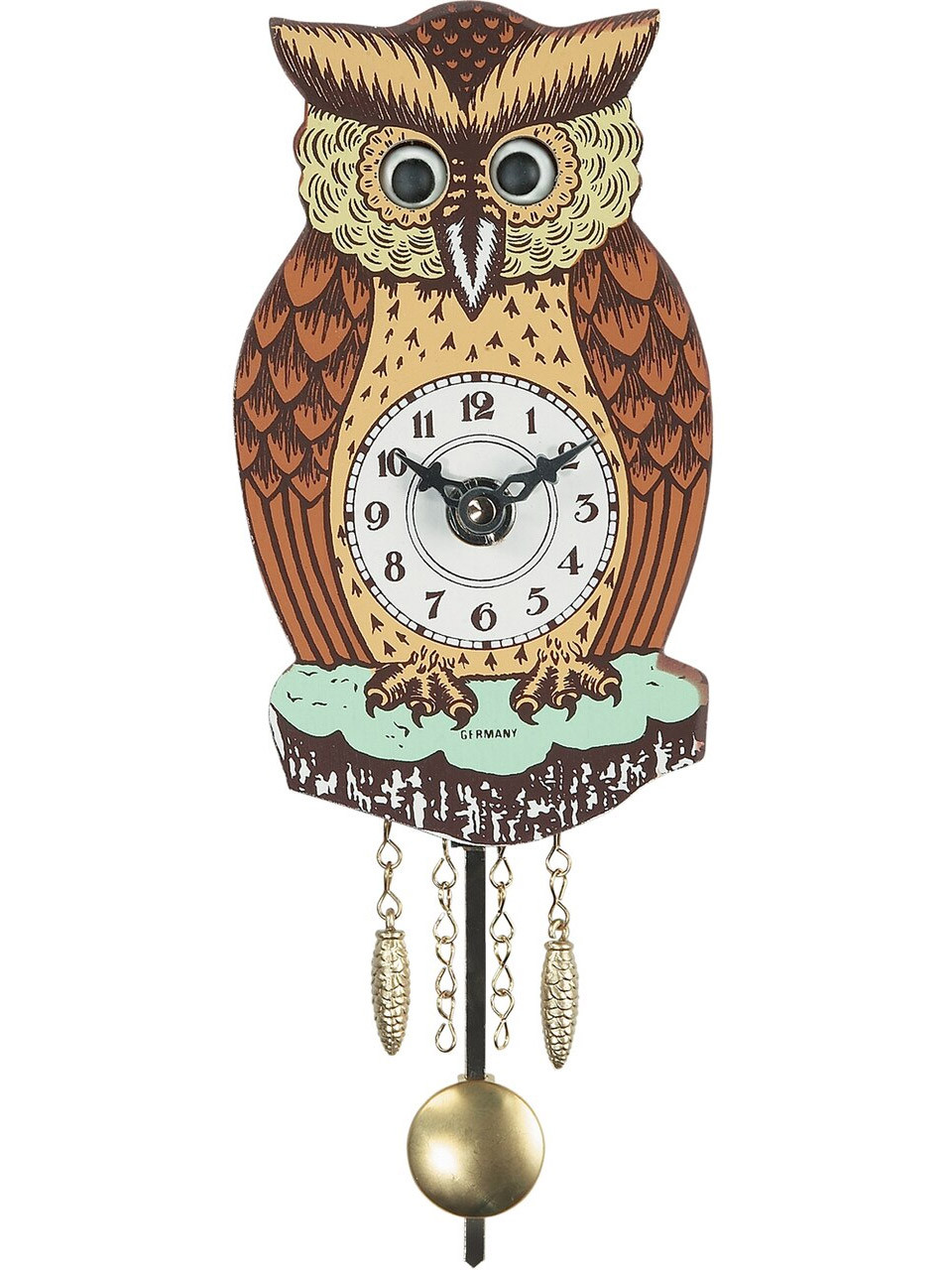 201QP Battery Owl Clock with moving eyes