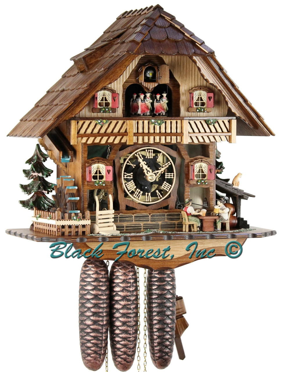 8TMT2555-9 Anton Schneider Musical Beer Drinker Chalet 8 Day