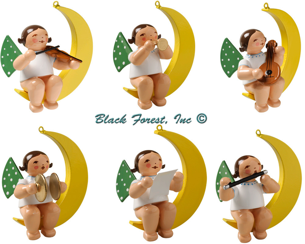 650-80 Set Wendt and Kuhn Small Angel Musicians Ornament Set