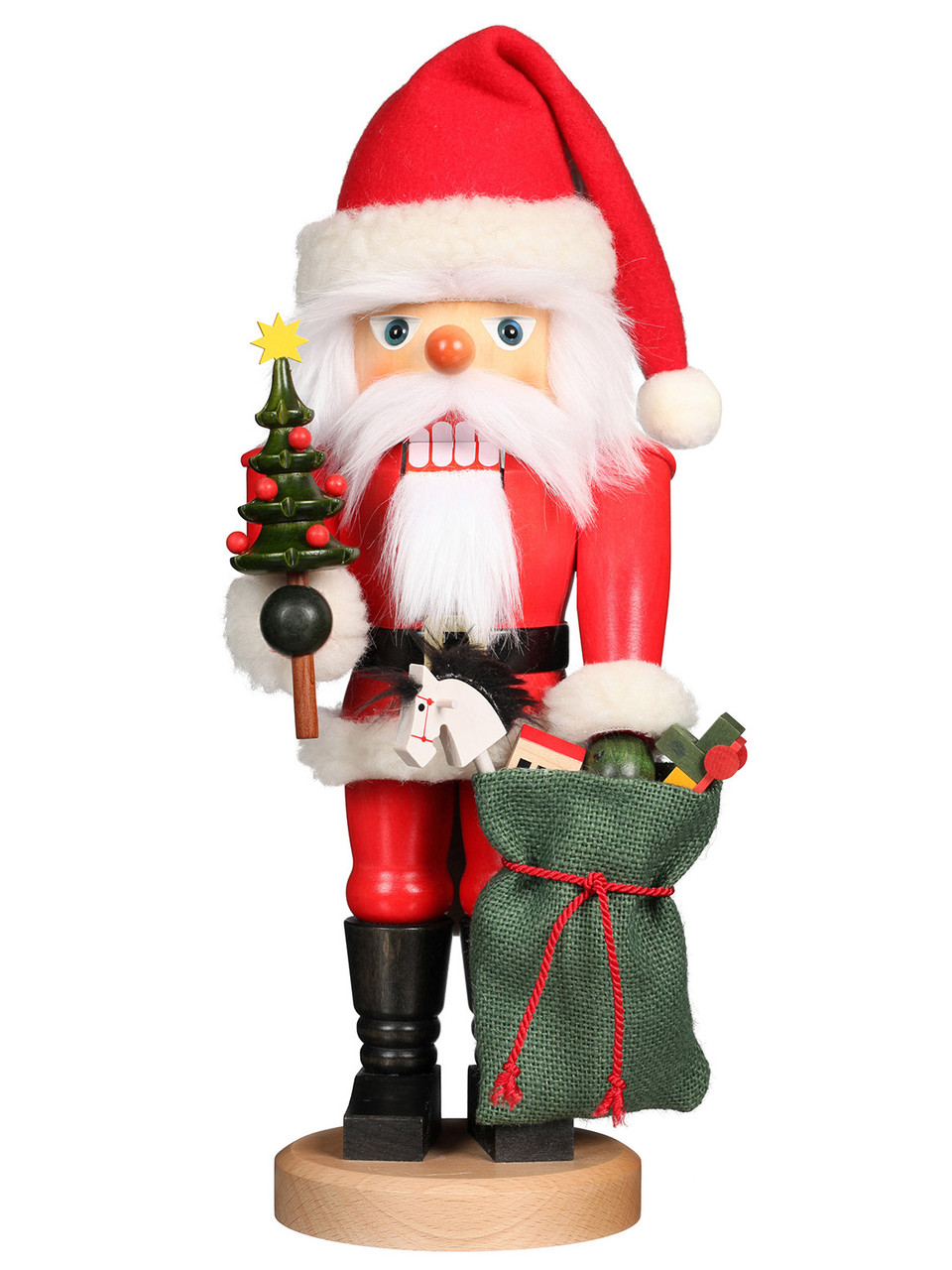 32-822 Santa with Toy Sack Christian Ulbricht Nutcracker