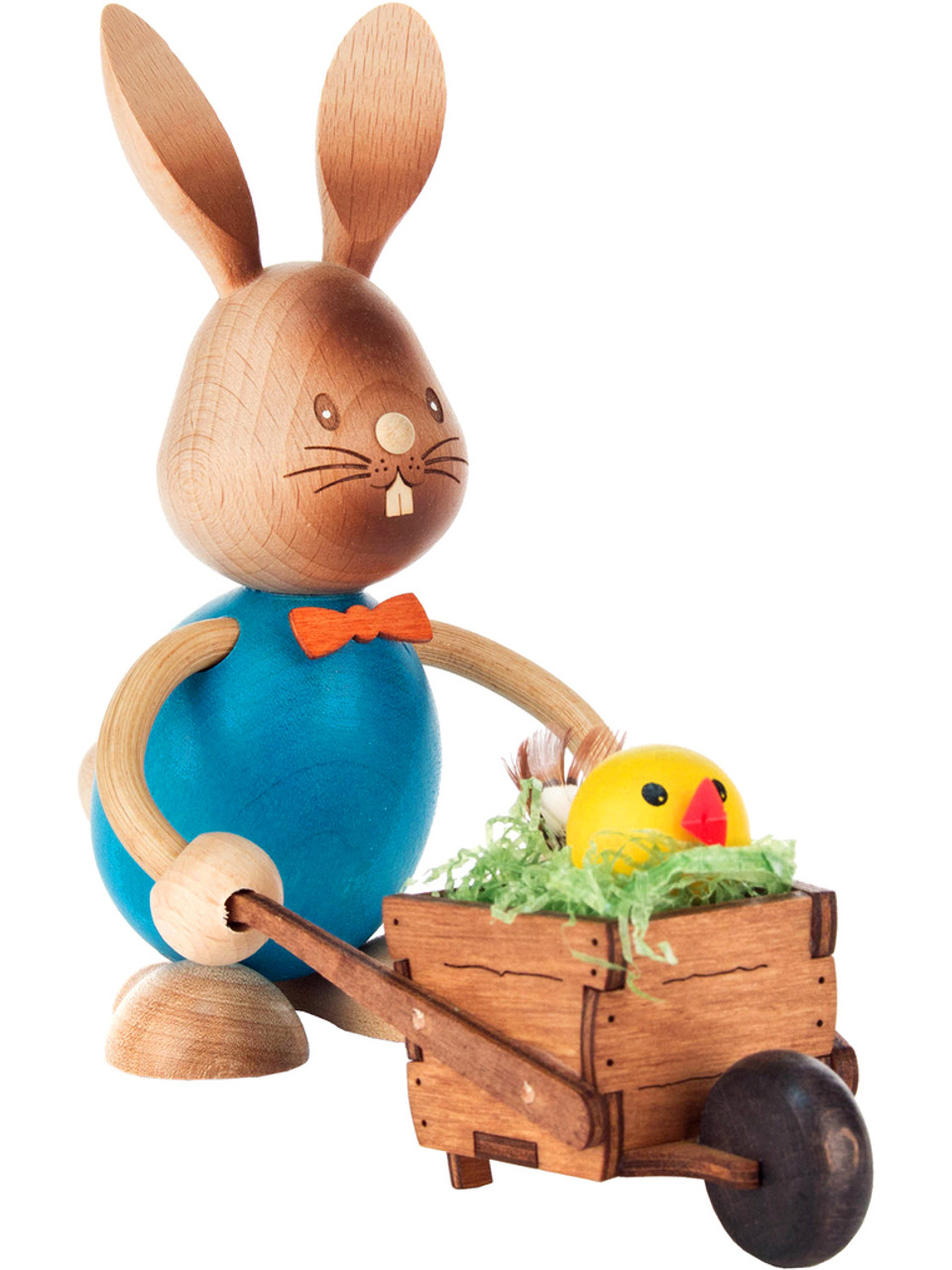 224 648 8 Easter Bunny Rabbit with Wheel Barrow from Germany