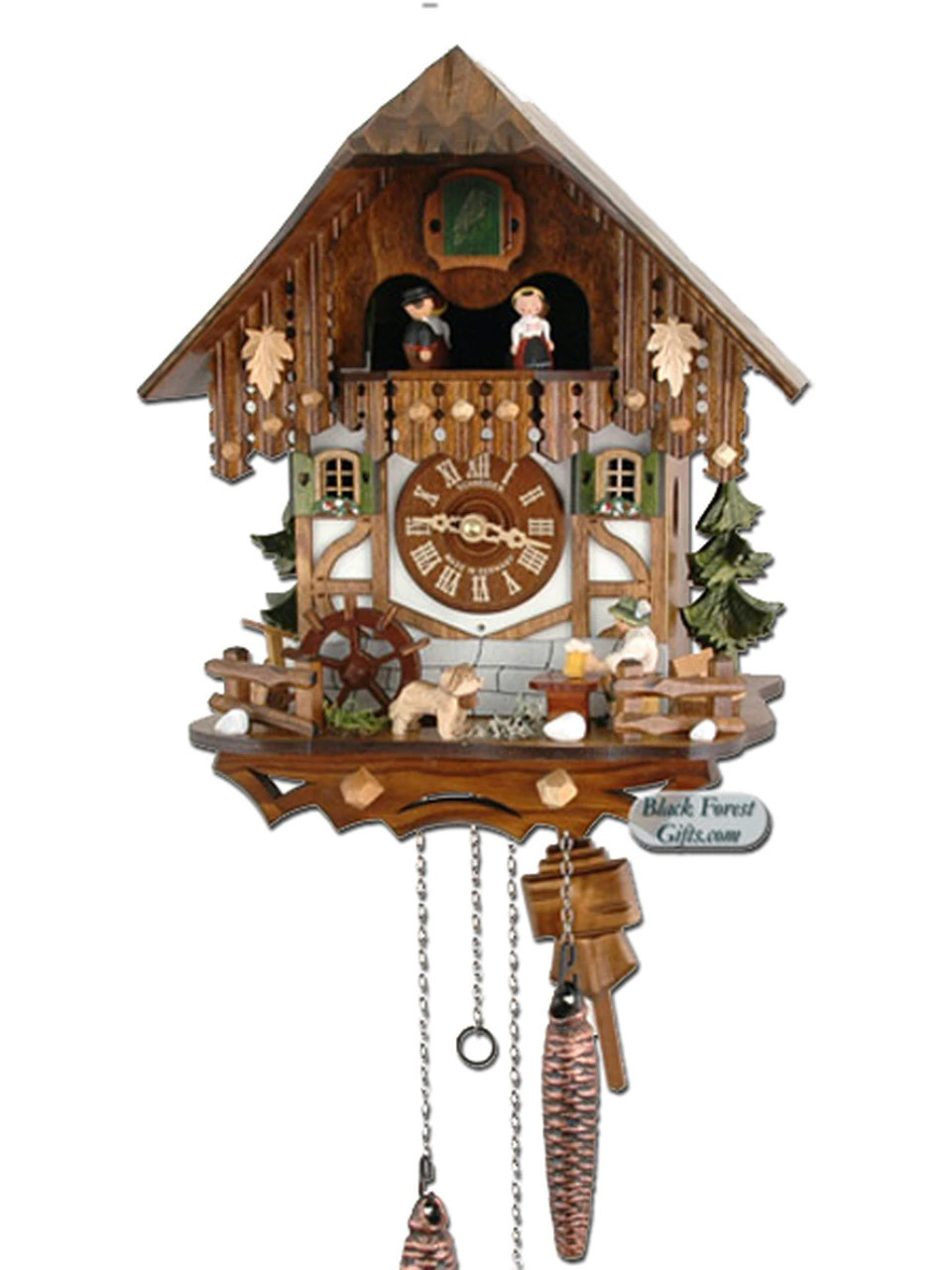 Q6564-9 Anton Schneider Quartz Battery Beer Drinker Cuckoo Clock