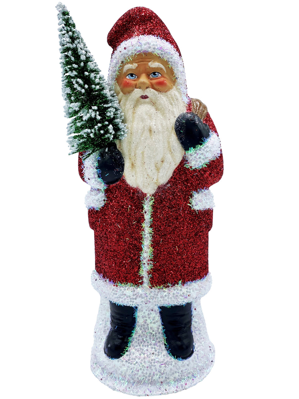 23271 Red Glitter Santa from Ino Schaller