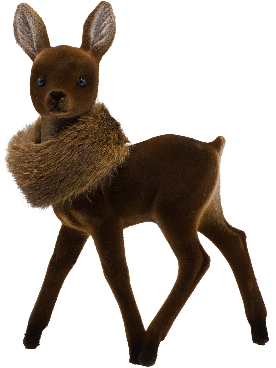 700-7-F Brown Deer Flocked with Fur Collar from Ino Schaller