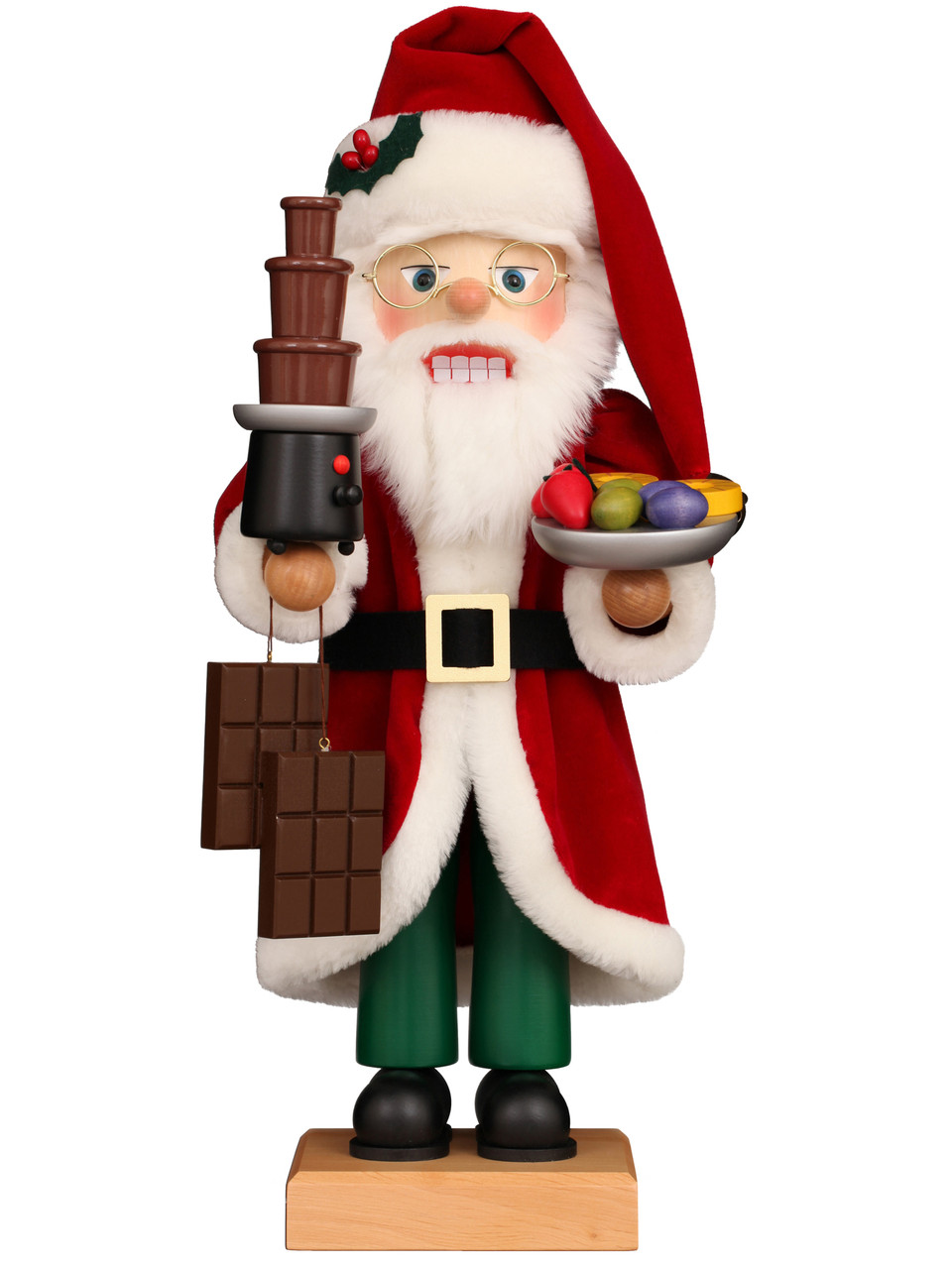 0 876 Santa with Chocolate Fountain Nutcracker from Christian Ulbricht