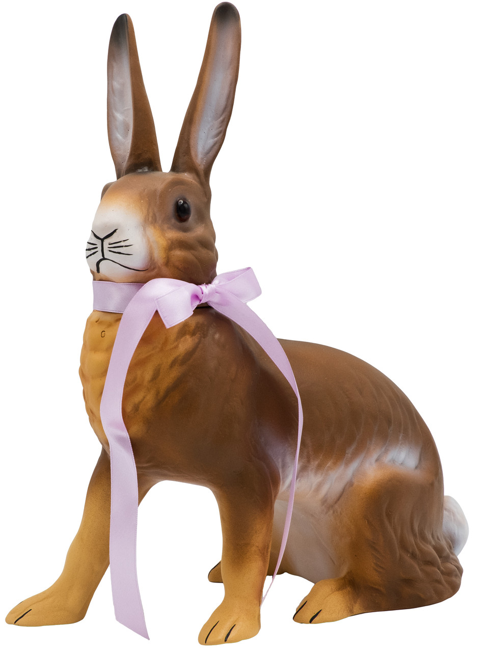 705-0 Painted Light Brown Easter Bunny Schaller Paper Mache Candy