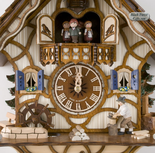 8TMT6415-9 Anton Schneider 8 Day Wood Chopper Cuckoo Clock