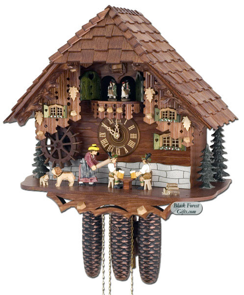 8TMT697-9 Anton Schneider 8 Day Rolling Pin Cuckoo Clock