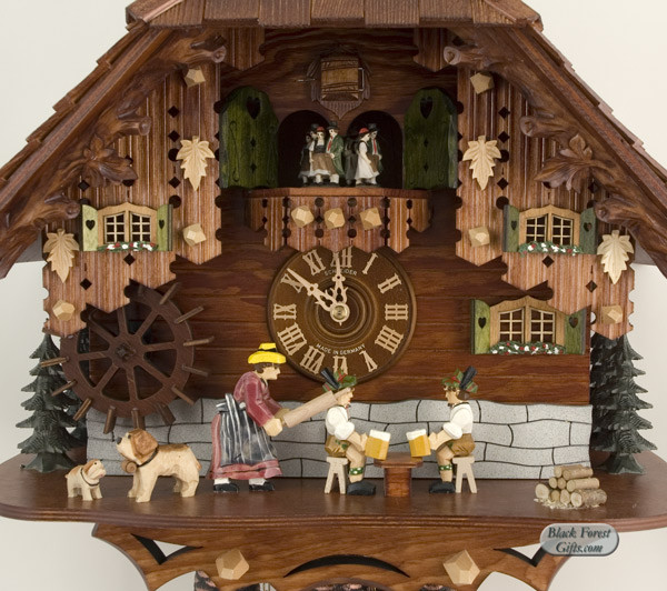 8TMT697-9 Anton Schneider 8 Day Rolling Pin Cuckoo Clock