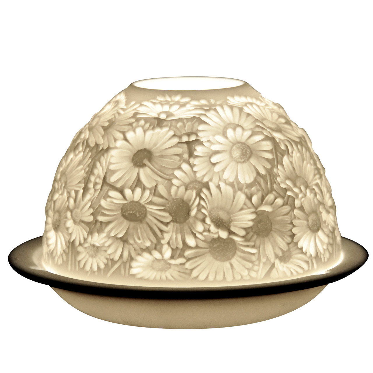 6555 Bernardaud Daisies Lithophane Votive Candle