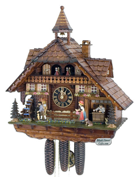 86200T Hones 8 Day Real Water Wheel Cuckoo Clock