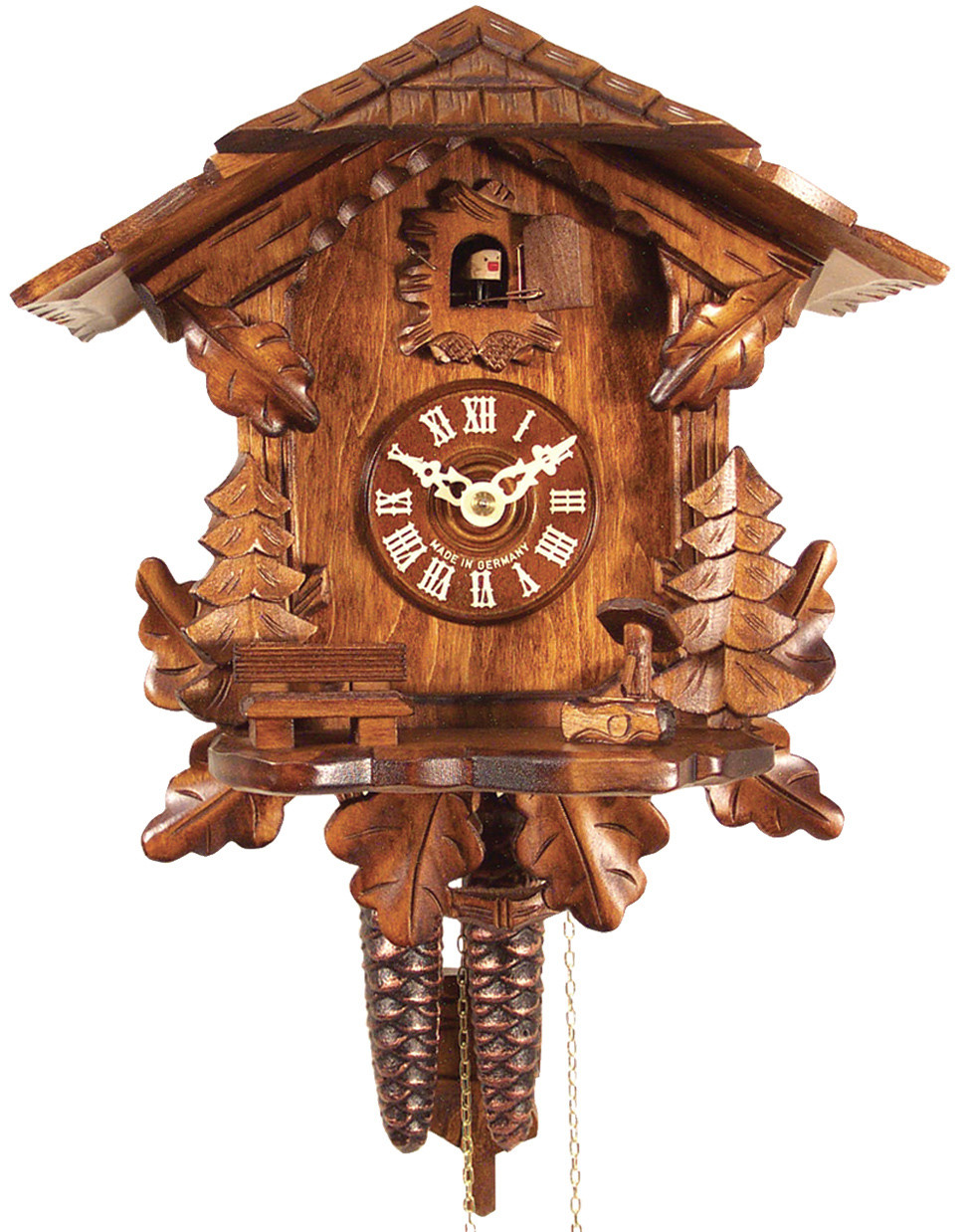 160 Peddler and Chimney Sweep Chalet 1 Day Cuckoo Clock