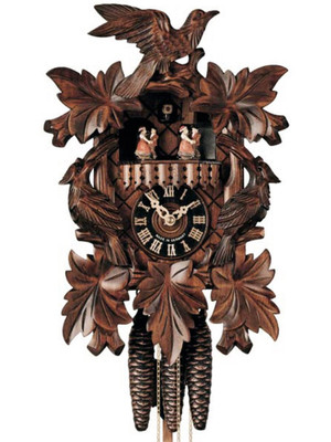601-3T Carved3 Birds Musical 1 Day Cuckoo Clock