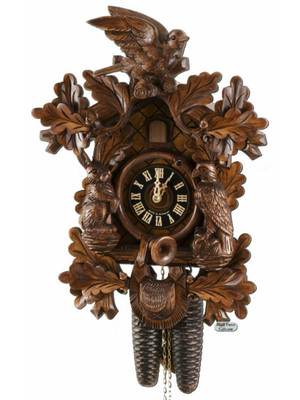 8248-4 Hones Carved Hunters 8 Day Cuckoo Clock