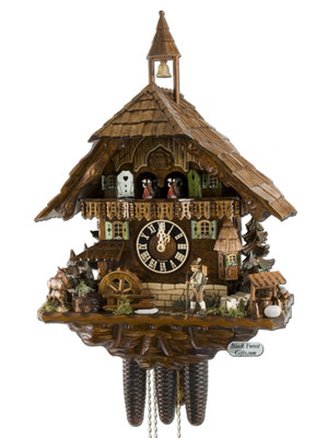 86740T Hones Hunters Theme 8 Day Cuckoo Clock