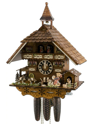 86742T Hones 8 Day Washing Dog Cuckoo Clock