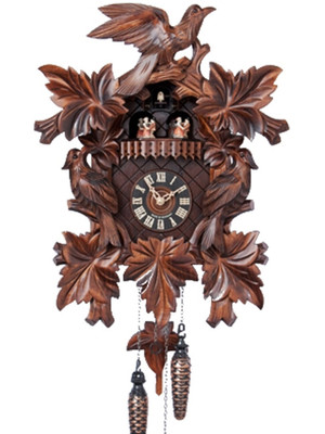 601-5TQ Quartz Music and Dancers Carved Cuckoo Clock