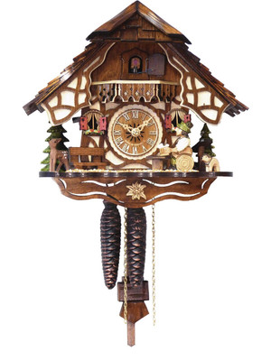 4162 Beer Drinker Chalet 1 Day Cuckoo Clock