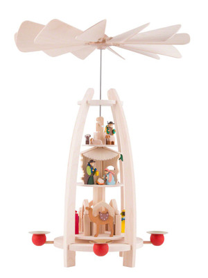 179 Nativity Scene Tea Light German Pyramid