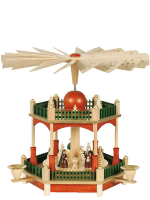 86021 Nativity Scene Candle German Pyramid