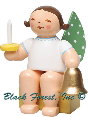650-K-53A Sitting Angel with Bell and Candle from Wendt and Kuhn