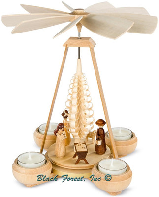 10124 Mueller Natural Tea Light Nativity Pyramid