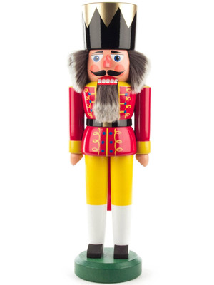 012-008-4 German Nutcracker King with Red Coat
