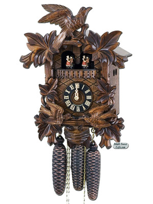 86400-4T Hones 8 Day Feeding Birds Cuckoo Clock