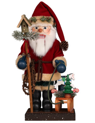 0-843 Ulbricht Santa with Sled Nutcracker