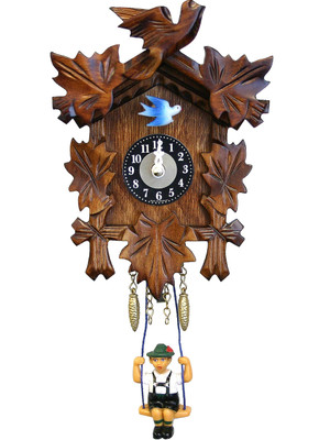 126SQ Quartz Carved Swinging Boy Miniature Clock