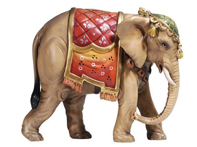 801181 Elephant Painted Kostner Nativity from Italy